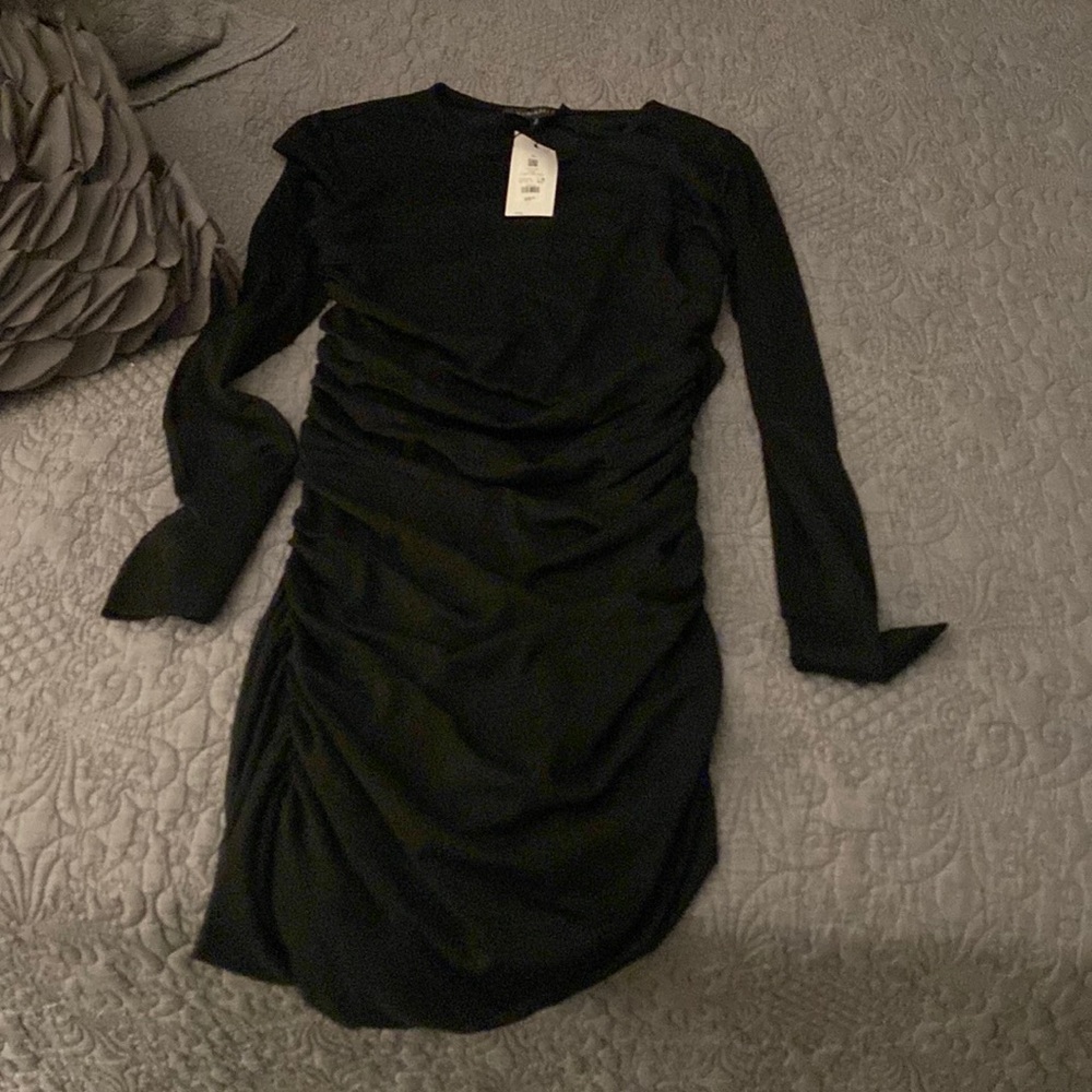NWT Mesh Ruched Mini Dress